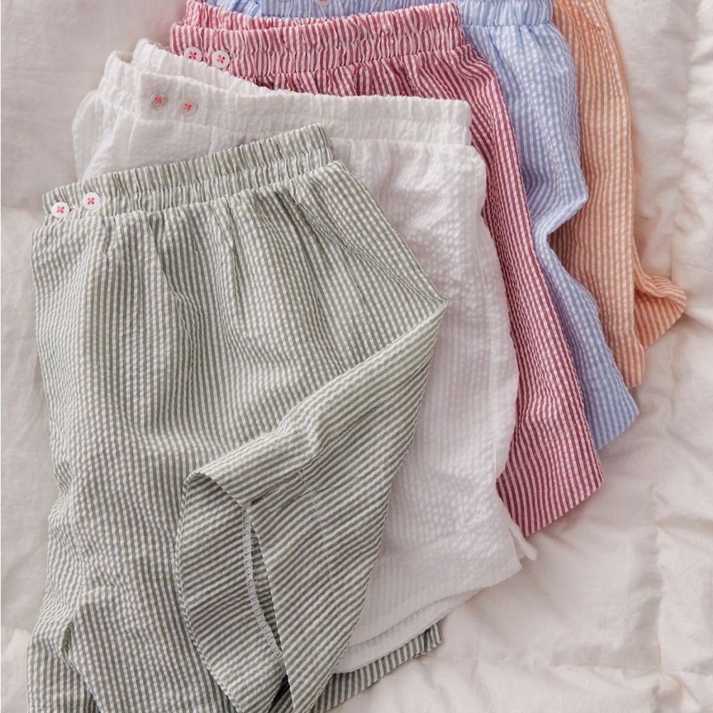 Free People Cloud Nine Boxer set in size Medium in green, orange, and gray